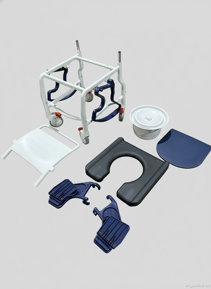 Berlin Shower Commode Chair detail